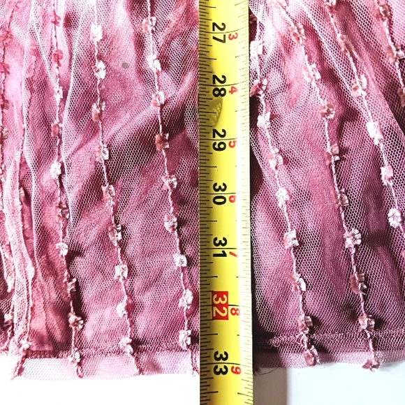 WONDER Nation Girl's Sheer Elbow Sleeves Square Neck Fushia Dress Plus Size 16 - Picture 8 of 8